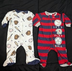 Kids Sports-Themed One Piece Set - Red and White